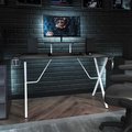 Flash Furniture 51.5 W, 37.25 H, Black/White, Engineered Wood: Medium Density Fiberboard, Steel NAN-RS-G1031-BK-WH-GG